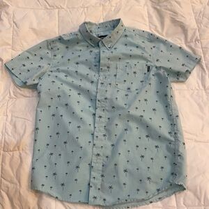 MOLOKAI Palm Tree Shirt Button Down Youth Size 14